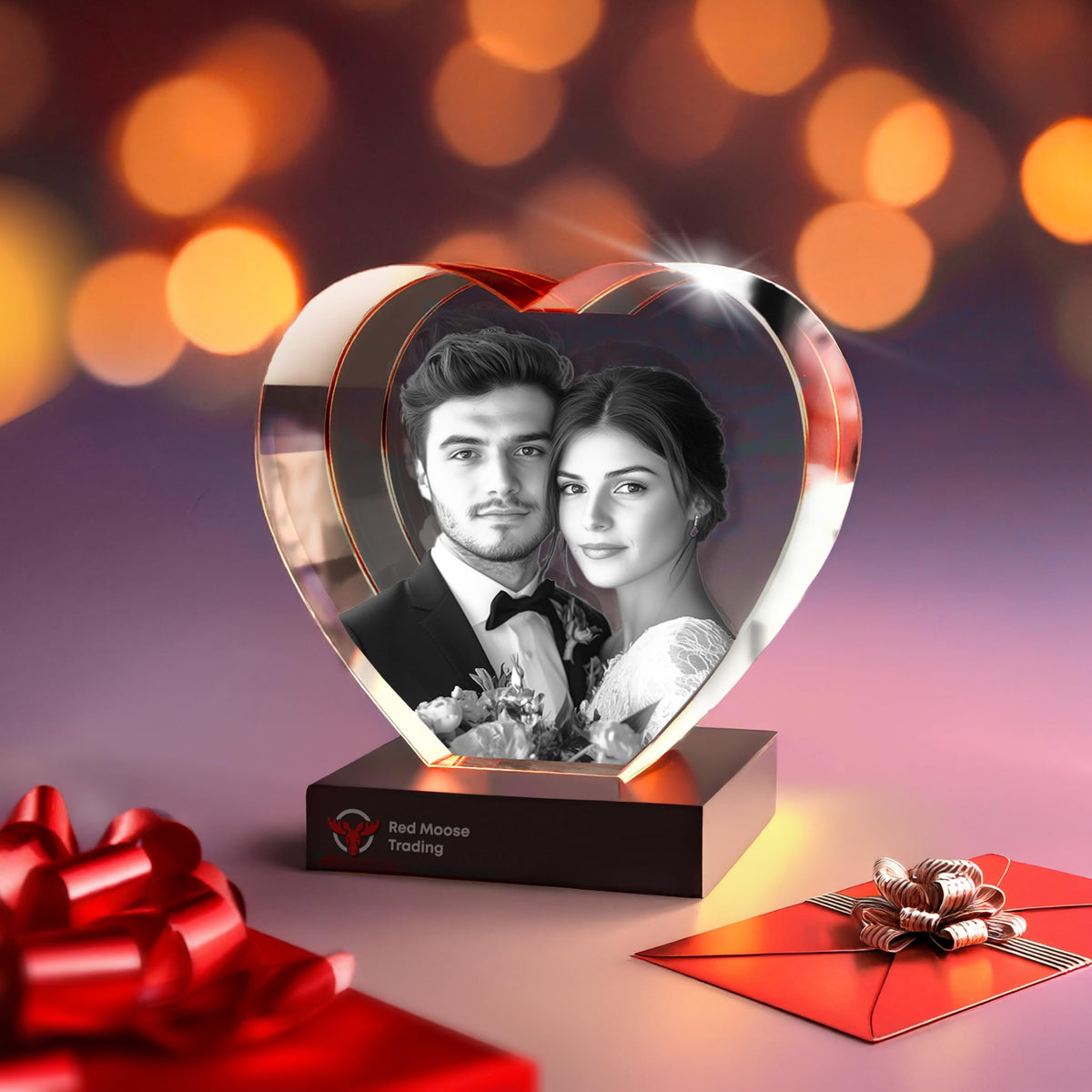 3D Crystal Heart personalized with a photo, image 9