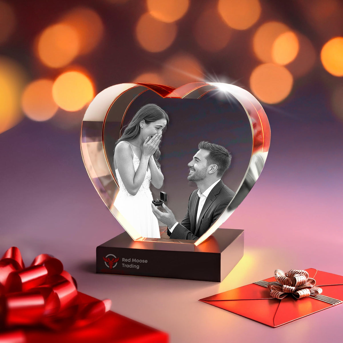 3D Crystal Heart personalized with a photo, image 7