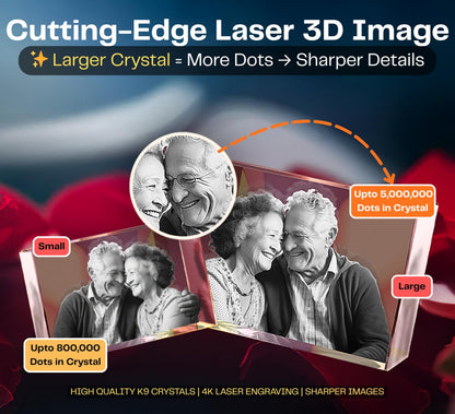 3D crystal photo landscape rectangle gift