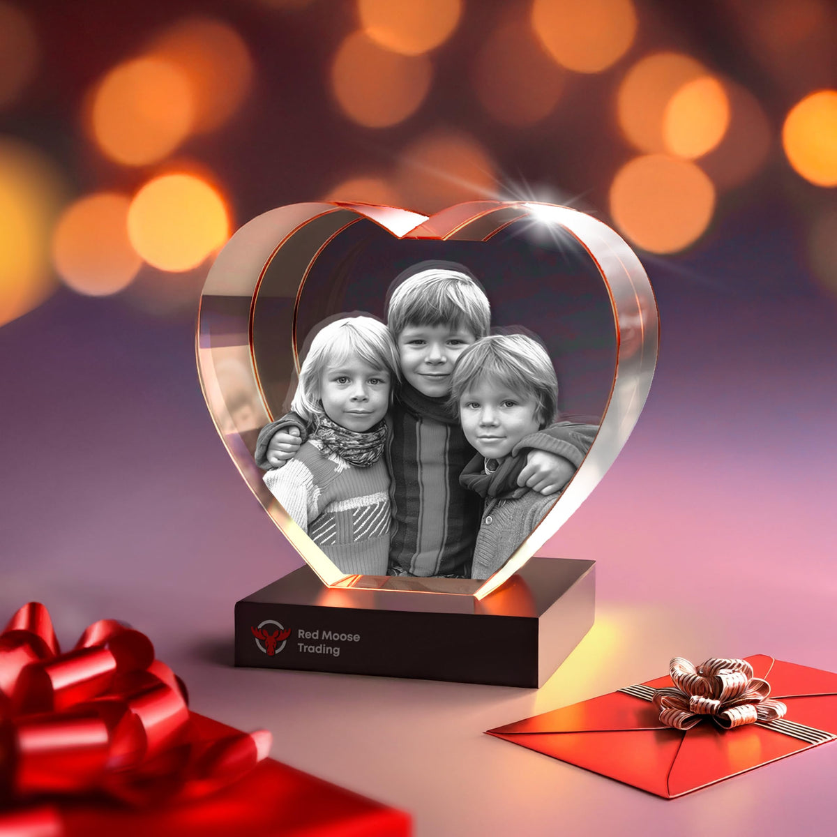 3D Crystal Heart personalized with a photo, image 8