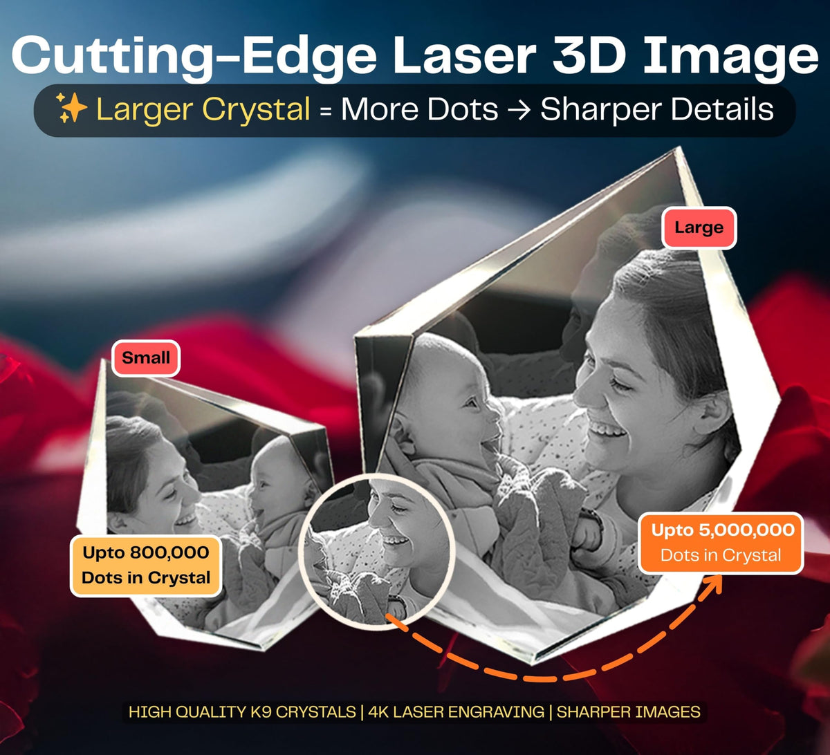 3D Crystal Iceberg personalized with a photo, image 4