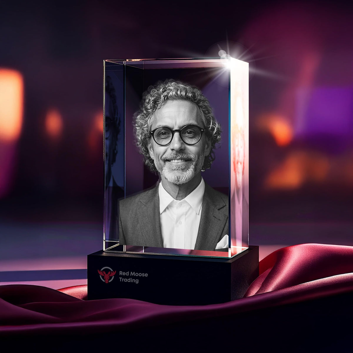3D Crystal Rectangle - Portrait personalized with a photo, image 7