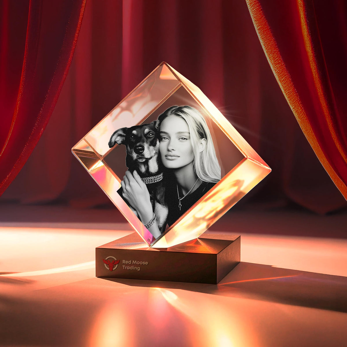 3D Crystal Diamond personalized with a photo, image 1