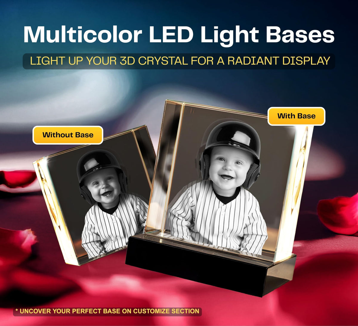 3D Crystal Square personalized with a photo, image 3