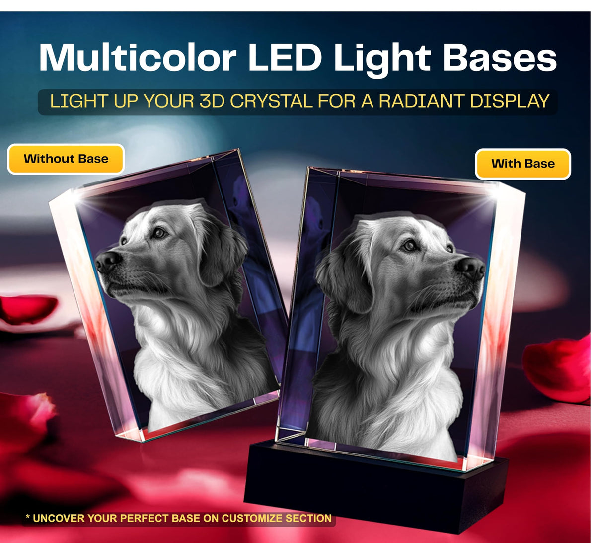3D Crystal Rectangle - Portrait personalized with a photo, image 3