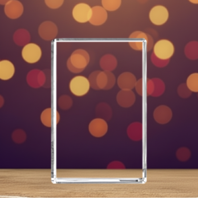 3D Crystal Rectangle - Portrait
